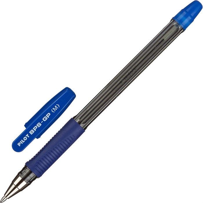 Ручка шариковая неавтомат. PILOT BPS-GP-М резин.манжет. синяя Япония - фото 763438
