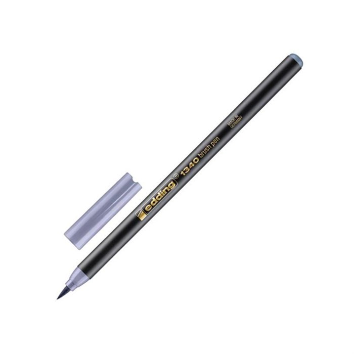 Ручка -кисть для бумаги Edding 1340/26, серебристый серый - фото 769888