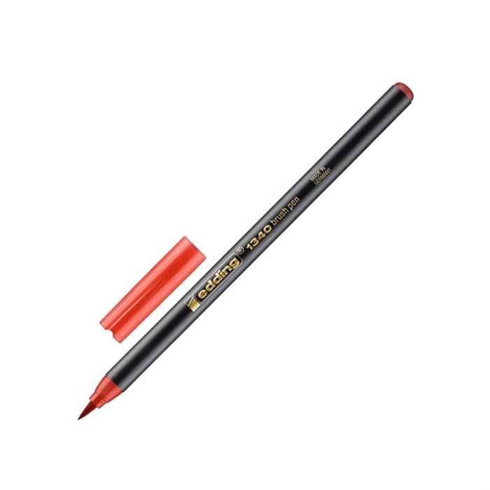 Ручка -кисть для бумаги Edding 1340/2, красный - фото 769923