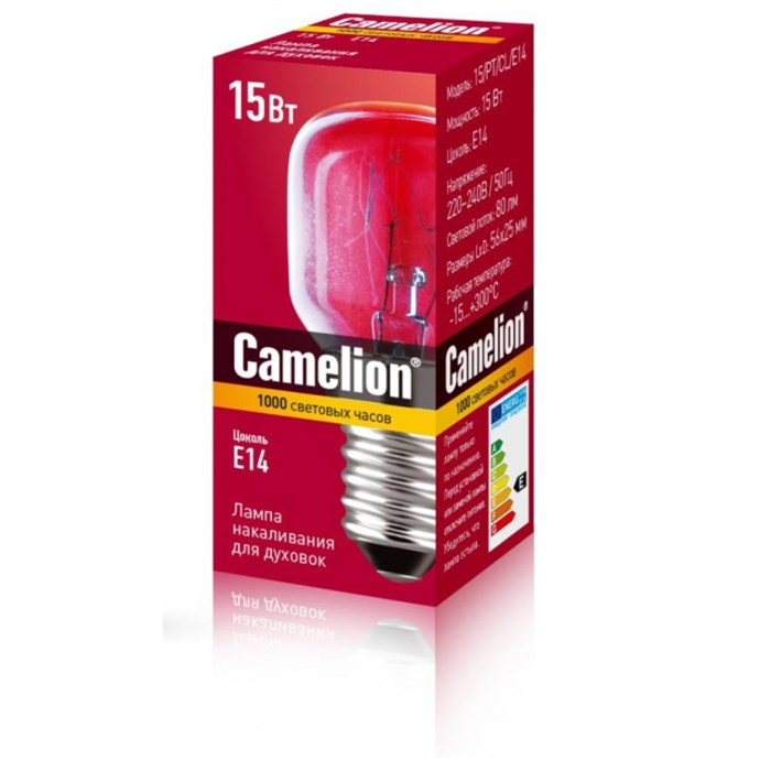 Лампа накаливания для духовок Camelion MIC 15/PT/C 1239475 - фото 771078