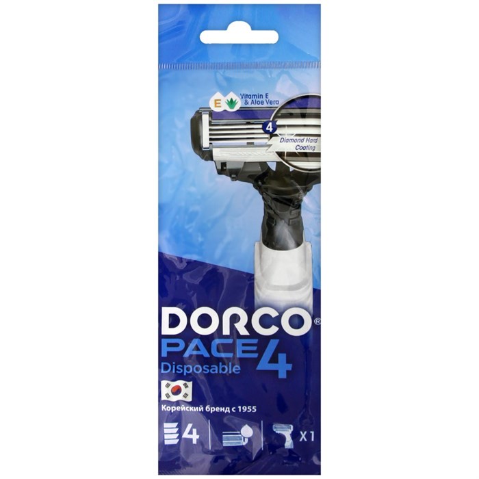 Бритва одноразовая Dorco PACE4 4лезв увл полос 1шт  FR A100-1Р 1546546 - фото 771380