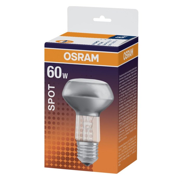 Лампа накаливания OSRAM CONCENTRA R63 60Вт E27 4052899182264 1595476 - фото 771429