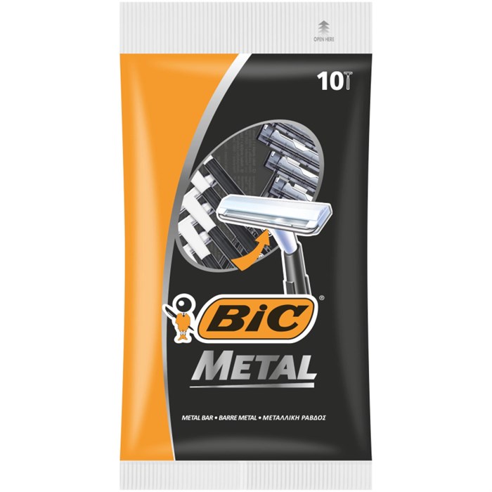 Бритва одноразовая BIC Metal 1 лезв.,П10 шт/уп 836630 1616510 - фото 771511