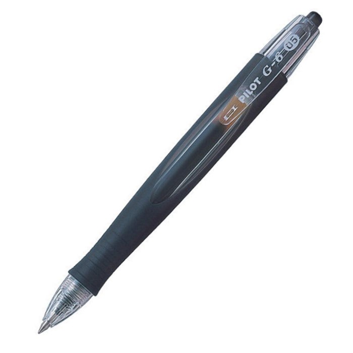 Ручка гелевая автомат. PILOT BL-G6-5 резин.манжет черная 0,3мм Япония - фото 779411