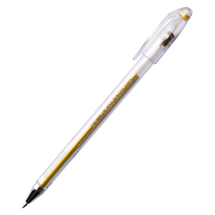 Ручка гелевая неавтомат. золото металлик CROWN, 0,7мм - фото 779878