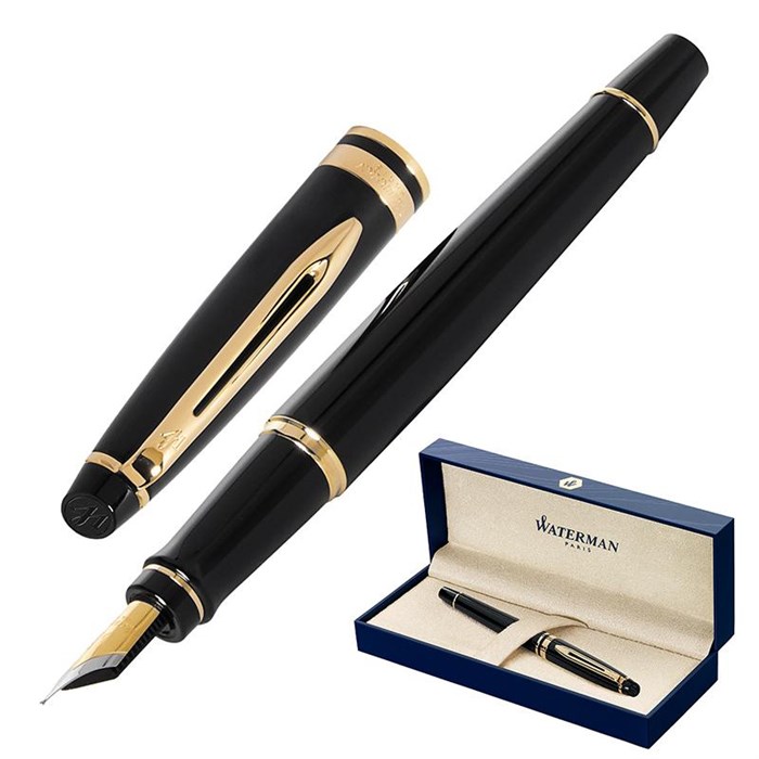 Ручка перьевая WATERMAN EXPERT S0951640 черн. корп, син чернила 0,5мм Франц 328778 - фото 785741