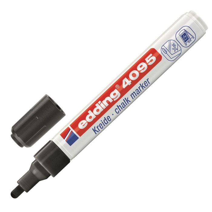 Маркер меловой Edding E-4095 chalk marker чёрный_001 397281 - фото 786122