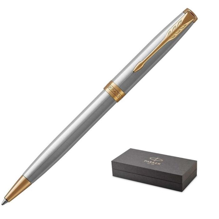 Ручка шариковая PARKER SONNET STAINLESS STEEL GT черн 1931507 691207 - фото 786304