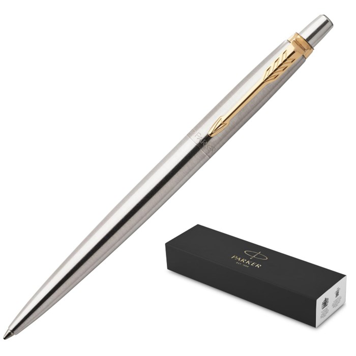 Ручка шариковая PARKER JOTTER STAINLESS STEEL GT синий 1953182 691248 - фото 786354