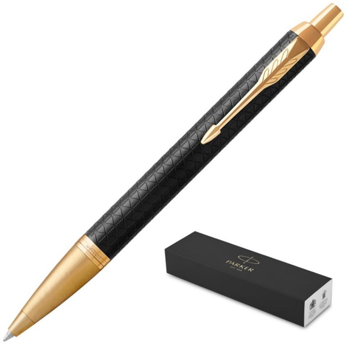 Ручка шариковая Parker IM Premium Black/Gold GT,синий,в подар.уп. 1931667 691233 - фото 786372