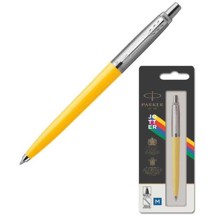 Ручка шариковая  Parker Jotter Originals Yellow син.стерж. блистер 2076056 1262404 - фото 788828