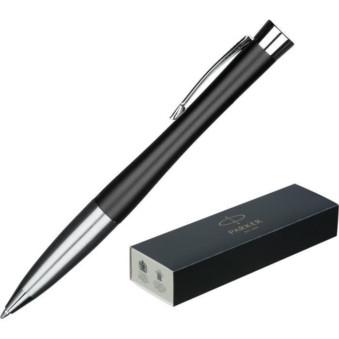 Ручка шариковая  Parker Urban Muted Black CT BP Twist,синий,Китай,2143639 1371240 - фото 789518