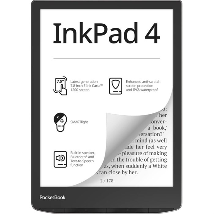 Книга электронная PocketBook 743G Ink Pad 4 Stardust Silver (PB743G-U-WW) - фото 797272