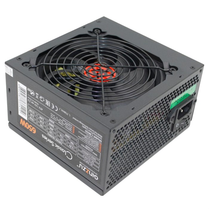 Блок питания Ginzzu 650W (CB650) ATX,12CM black,20+4p,CPU(4+4) 1900284 - фото 797347