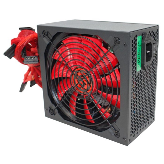 Блок питания Ginzzu 700W (PC700) ATX,14CM(Red) 80+,APFC,20+4p,CPU(4+4) 1900289 - фото 797352