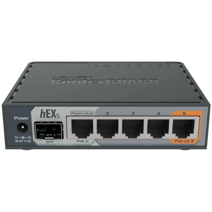 Маршрутизатор MikroTik hEX S RB760iGS 5х 1G RJ45, SFP, USB, MicroSD, PoE 1914175 - фото 797479