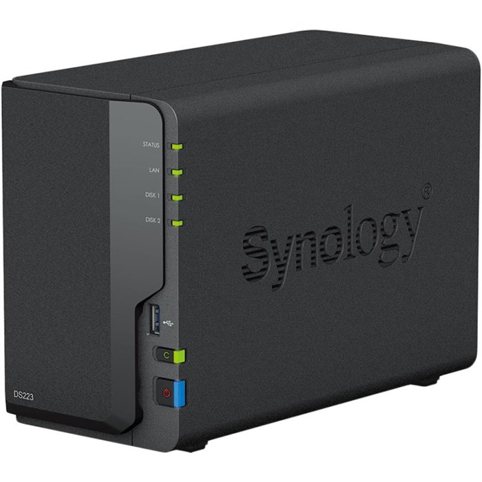 Сетевое хранилище Synology DS223 2x2.5/3.5 SATA/Realtek RTD1619B/2GB DDR4 - фото 797761