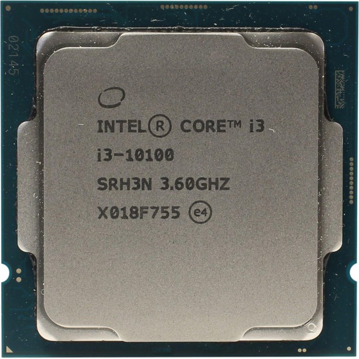 Процессор Intel Core i3-10100 s1200 OEM (CM8070104291317) 1986724 - фото 798070