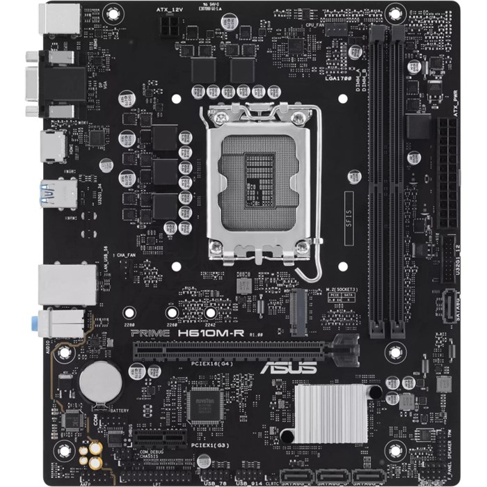 Материнская плата ASUS PRIME H610M-R-SI, s1700, Intel H610, 2xDDR5 mATX - фото 798257