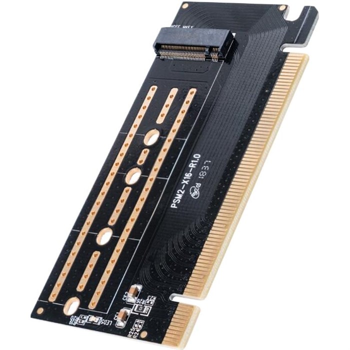 Контроллер M.2 NVMe - PCI-E 3.0 X16 Orico PSM2-X16, черный (ORICO-PSM2-X16) - фото 798297