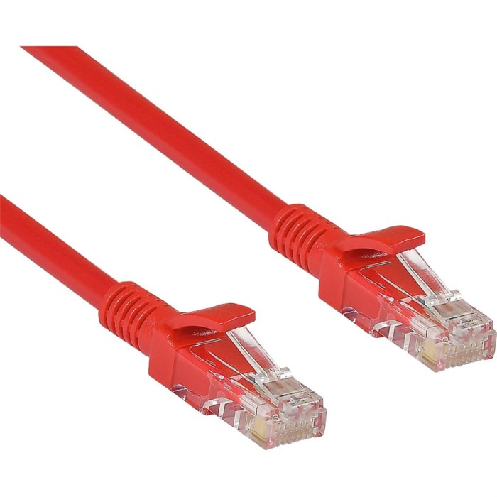 Патч-корд ExeGate UTP-RJ45-RJ45-5e-0,5M-RD, UTP, cat.5e, 0.5м, красный 2047371 - фото 798898