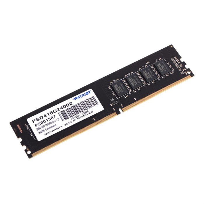 Модуль памяти Patriot DDR4 DIMM 16Gb 2400МГц CL17 (PSD416G24002) 1616088 - фото 801039