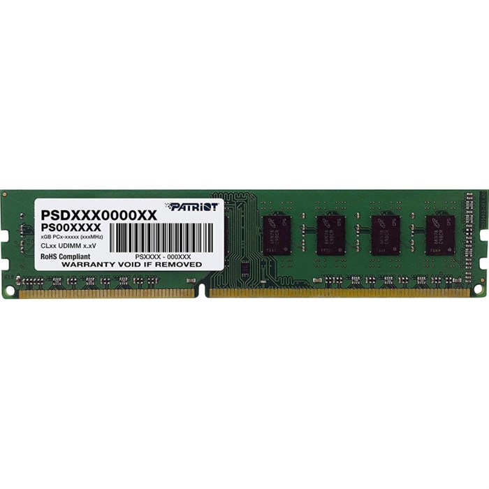 Модуль памяти Patriot DDR3 DIMM 4Gb 1333МГц CL9 (PSD34G13332) 1609292 - фото 801073