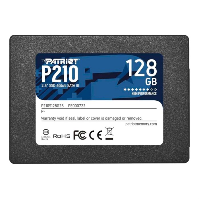 SSD накопитель Patriot SATA III 128Gb P210S128G25 P210 2.5 1292817 - фото 801138