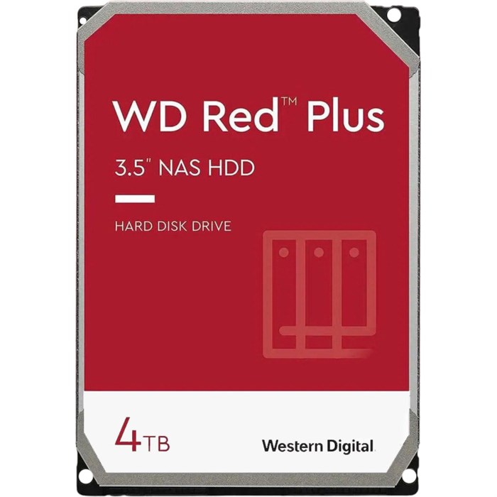 Жесткий диск WD Red Plus WD40EFPX 4TB 3.5 NAS SATA 5400RPM 1973881 - фото 802005