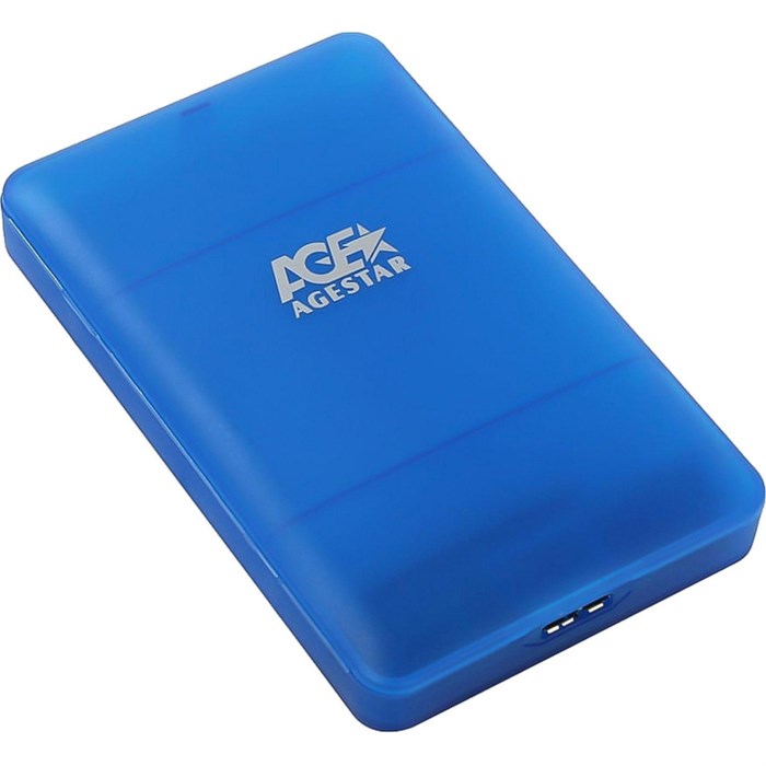 Корпус для HDD/SSD внешний AgeStar 3UBCP3 SATA USB3.0, синий 1997321 - фото 802145