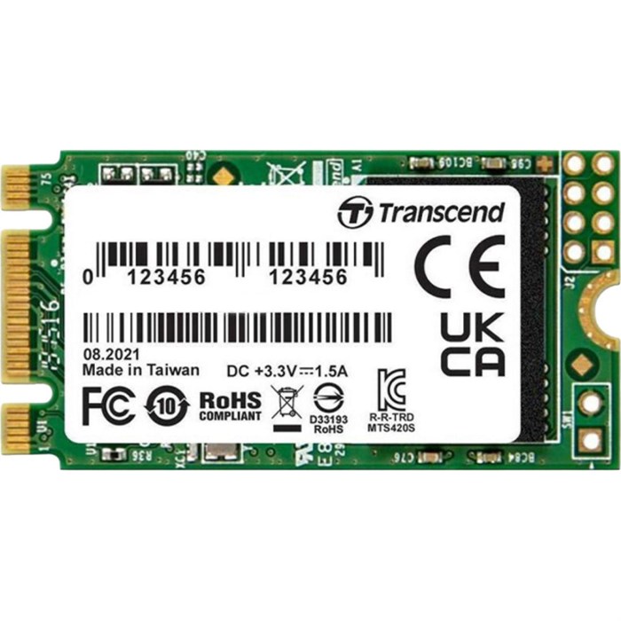 SSD накопитель Transcend SSD 420S(TS480GMTS420S), 480GB, M.2(22x42mm),SATA3 2005530 - фото 802284