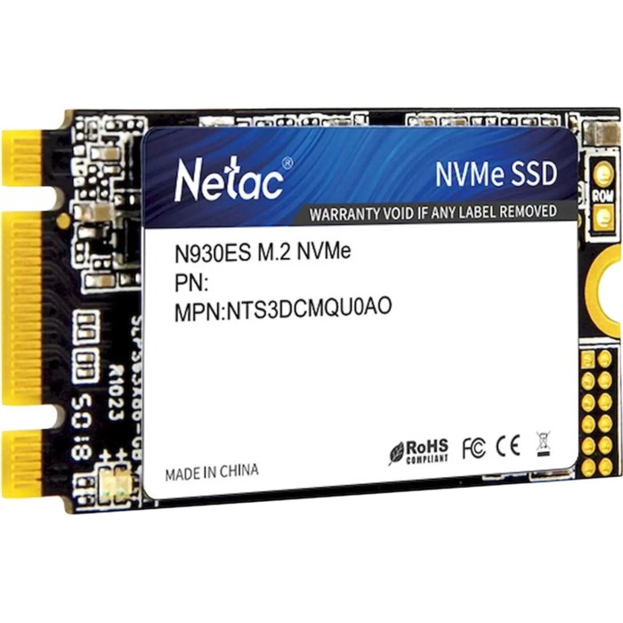 SSD накопитель Netac SSD N930ES(NT01N930ES-128G-E2X)128GB/PCIe 3x2/M.2 2242 - фото 802339