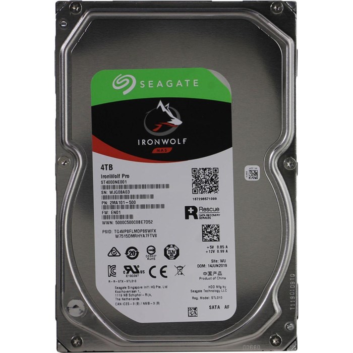 Жесткий диск Seagate IronWolf Pro ST4000NE001 4TB, 3.5'', 7200 RPM, SATA 2007699 - фото 802598