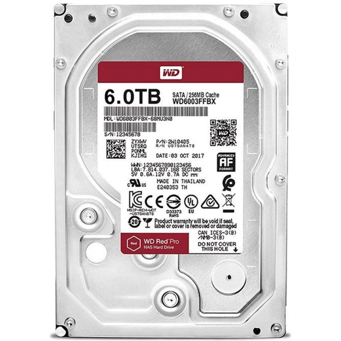 Жесткий диск WD Red Pro 7200 SATA 6Tb 256Mb(WD6003FFBX) 2017337 - фото 802607