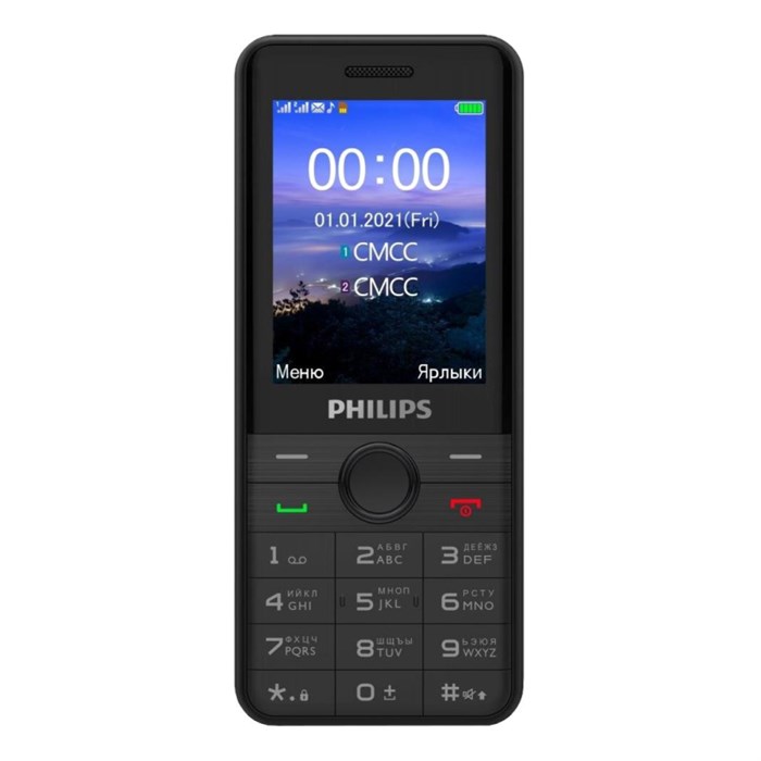 Мобильный телефон Philips Xenium E172 черный 2Sim 2.4 240x320 0.3Mpix 1450494 - фото 815643