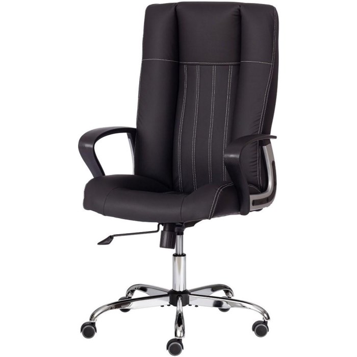 Кресло UT_Easy Chair Boston хром, кож/зам, черный, 36-6 - фото 818542