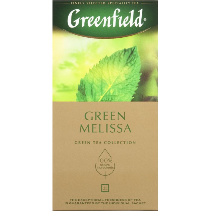 Чай Greenfield Green Melissa зеленый фольгир.25пак/уп 0435-10 - фото 824444