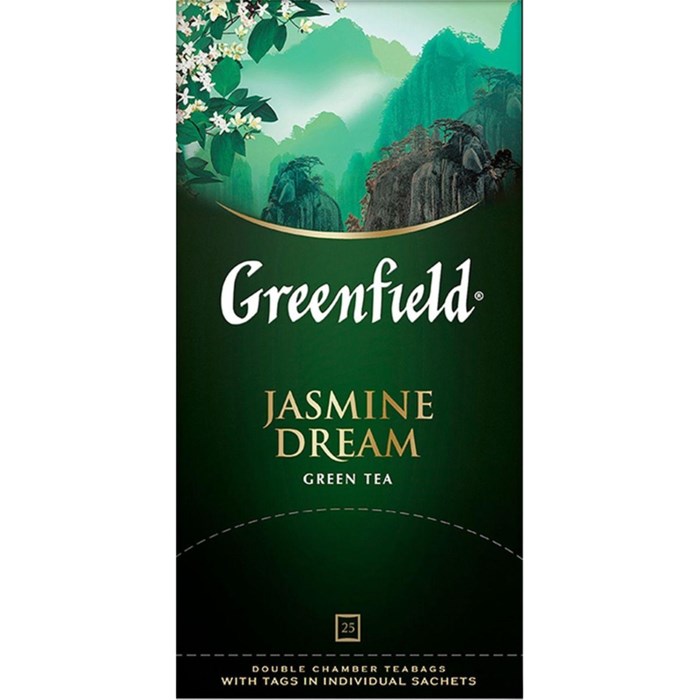 Чай Greenfield Jasmin Dream зеленый фольгир.25пак/уп 0373-15 - фото 824449