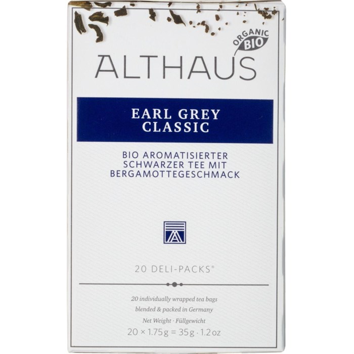 Чай черный в пакетиках Althaus Bio Earl Grey Classic 20пакx1,75гр 656000 - фото 824989