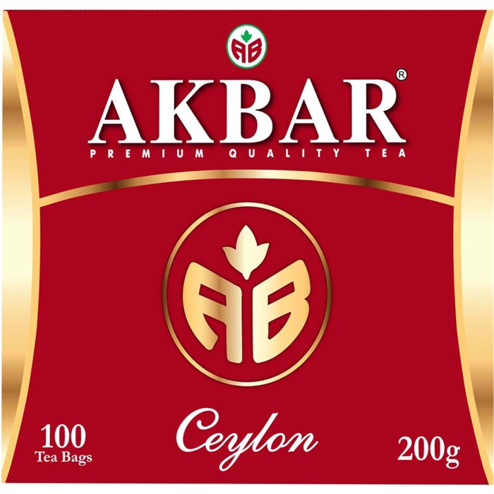Чай Akbar Ceylon черный, 100 пакx2гр/уп - фото 825181