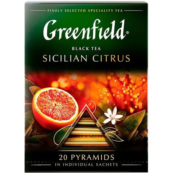 Чай Greenfield черный Sicilian Citrus, 20шт/1уп 1158-08 - фото 826089