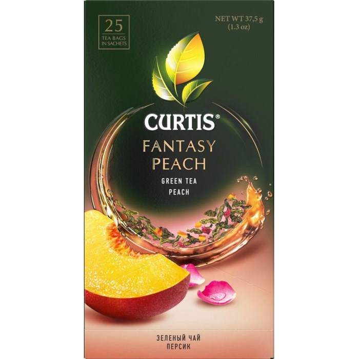 Чай Curtis Fantasy Peach зеленый, 25сашет 1564050 - фото 826738