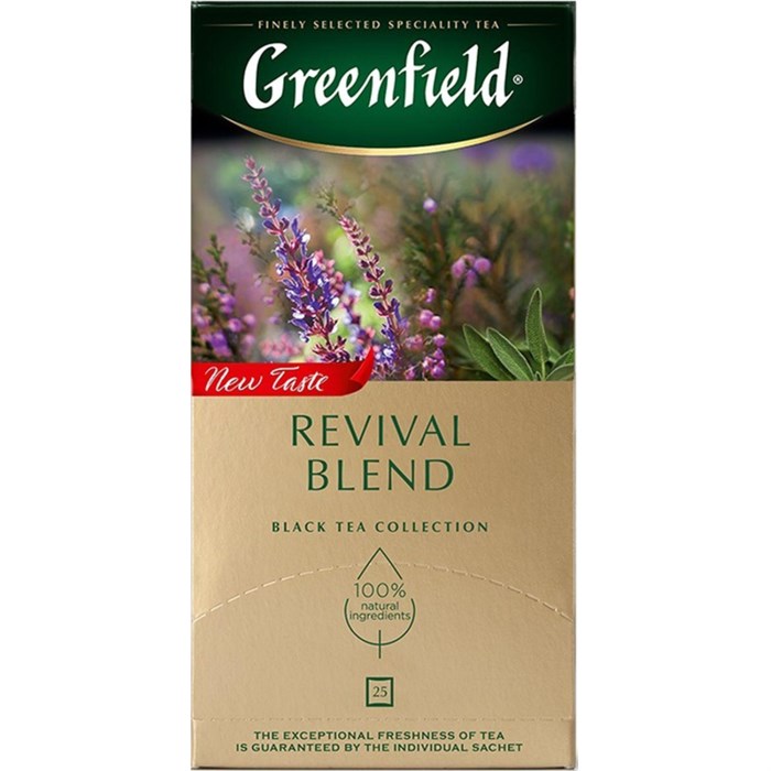 Чай Greenfield Revival Blend черный с добавками, 25пак 1752-10 - фото 826951