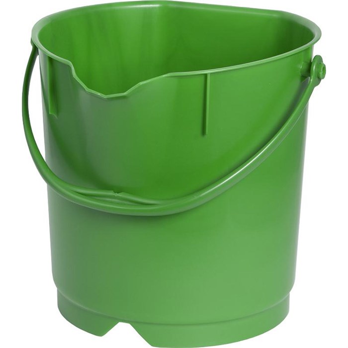 Ведро FBK 9л зеленое, армир. пластик противоударный, круглое, 80102-5 - фото 829941
