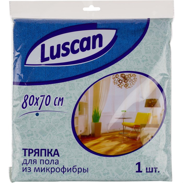 Тряпка для пола Luscan из микрофибры 300г/м2 80х70см - фото 833375