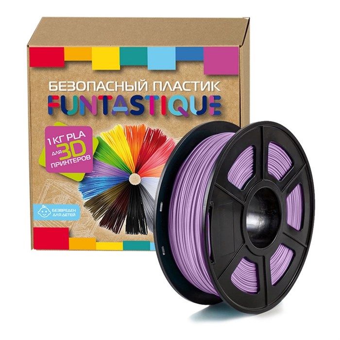 Катушка пластиковая Funtastique PLA-1KG-VT,1.75 мм,1 кг (Фиолетовый) 1164162 - фото 835645