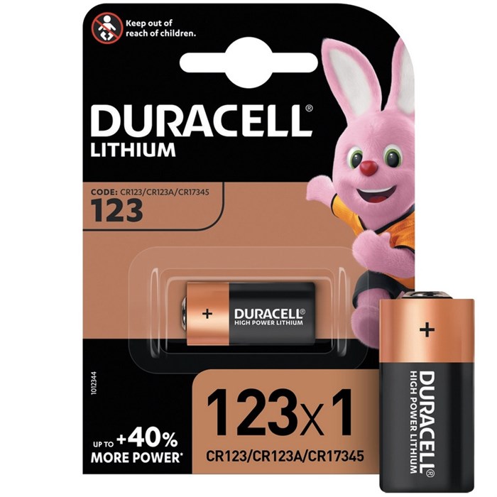 Батарейка DURACELL CR123 литий для фотоапп. бл/1шт - фото 838502