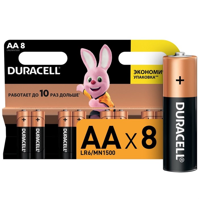 Батарейка DURACELL BASIC АА/LR6-8BL 401001 - фото 838510