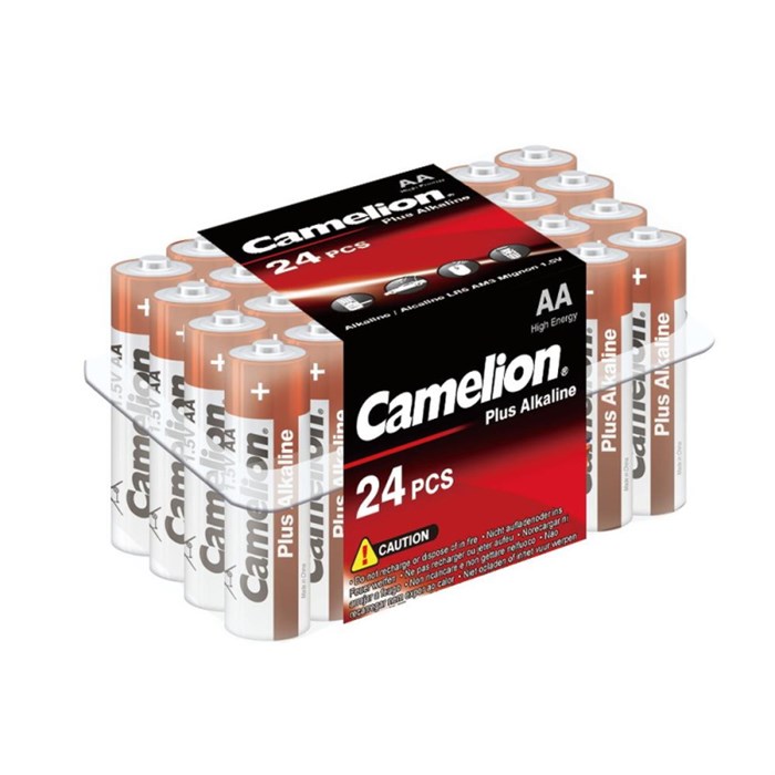 Батарейка Camelion AA/LR 6 Plus Alkaline PB-24 1.5В (24 шт в уп.) 1568794 - фото 839490