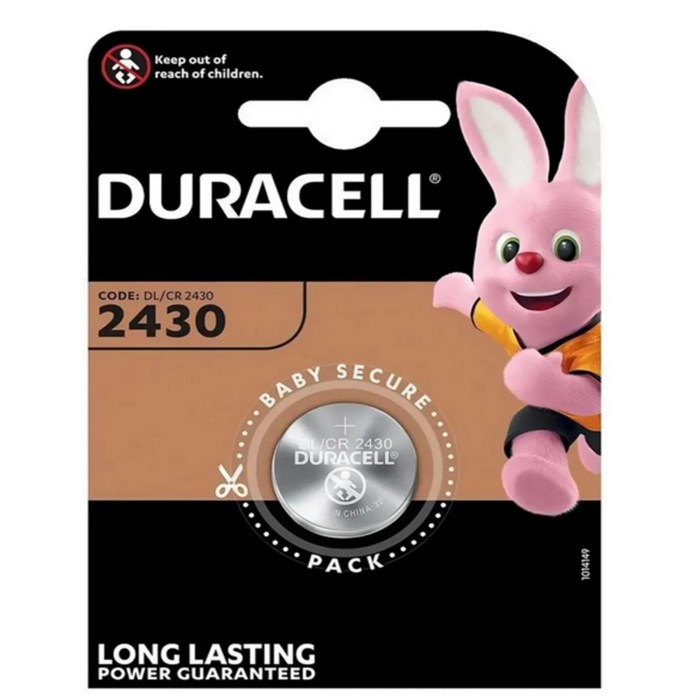 Батарейка Duracell CR2430/1BL (DR CR2430/1BL) (1 шт./бл) 1819782 - фото 840605